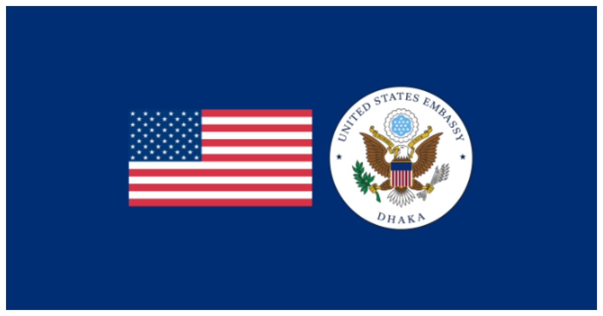 ঢাকাস্থ অ্যামেরিকান দূতাবাসের লোগো। ছবি: ফেসবুক